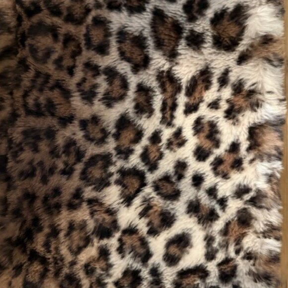 Retro Leopard Print Faux Fur Pull Through Scarf - Picture 14 of 16
